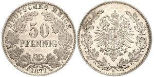 50 Pfennig Impero tedesco (1871-1918)  