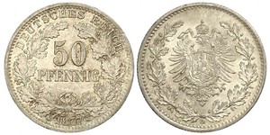 50 Pfennig Impero tedesco (1871-1918)  