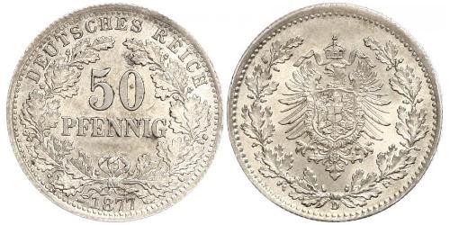 50 Pfennig Impero tedesco (1871-1918)  