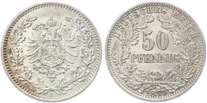 50 Pfennig 德意志帝國 (1871 - 1918)  