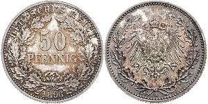 50 Pfennig 德意志帝國 (1871 - 1918)  