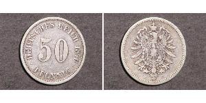 50 Pfennig 德国 銀 