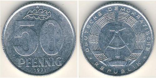 50 Pfennig 東德 (1949 - 1990) 铝 