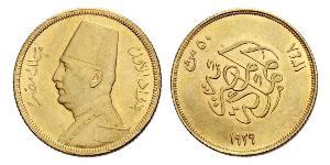 50 Piastre 埃及王國 (1922 - 1953) 金 Fuad I of Egypt (1868 -1936)