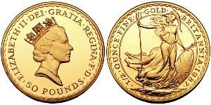 50 Pound Feriind Kiningrik (1922-) Or Elizabeth II (1926-2022)