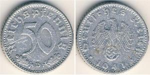50 Reichpfennig Alemania nazi (1933-1945) Aluminio 