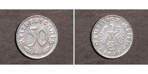 50 Reichpfennig Alemania nazi (1933-1945) Aluminio 