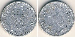 50 Reichpfennig Alemania nazi (1933-1945) Aluminio 