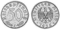 50 Reichpfennig Nazi Germany (1933-1945) Aluminium 