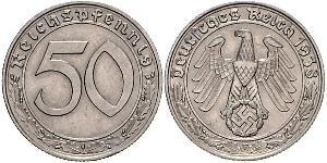 50 Reichpfennig Deutsches Reich (1933-1945) Nickel 