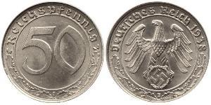 50 Reichpfennig Nazi Germany (1933-1945) Nickel 