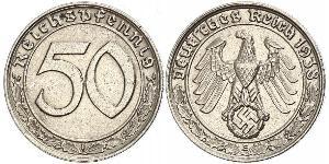 50 Reichpfennig 納粹德國 (1933 - 1945) 镍 