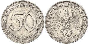 50 Reichpfennig 納粹德國 (1933 - 1945) 镍 