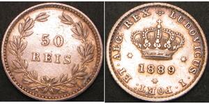 50 Reis Regno del Portogallo (1139-1910) Argento 