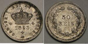 50 Reis Regno del Portogallo (1139-1910) Argento 