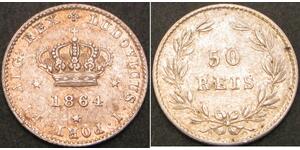 50 Reis Regno del Portogallo (1139-1910) Argento 