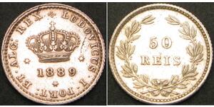 50 Reis Reino de Portugal (1139-1910) Plata 