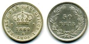 50 Reis Reino de Portugal (1139-1910) Plata 