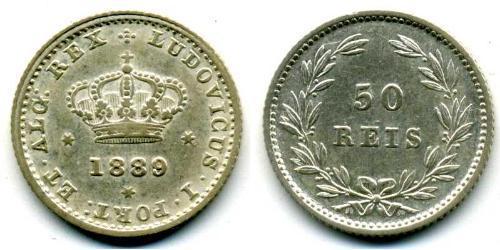 50 Reis Reino de Portugal (1139-1910) Plata 
