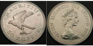 50 Rupee Mauritius (1968 - ) Argento 