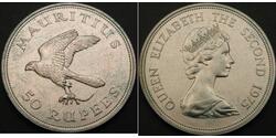50 Rupee Mauricio (1968 - ) Plata 
