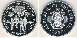 50 Rupee Seychellen Silber 