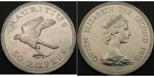 50 Rupee 毛里求斯 (1968 - ) 銀 
