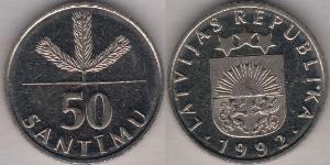 50 Santims Latvia (1991 - ) Copper/Nickel 
