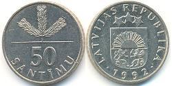 50 Santims Lettland (1991 - ) Kupfer/Nickel 
