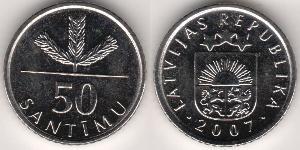 50 Santims Lettland (1991 - ) Kupfer/Nickel 