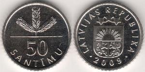 50 Santims Lettland (1991 - ) Kupfer/Nickel 