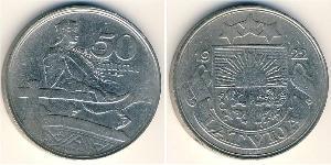 50 Santims Letonia Níquel 