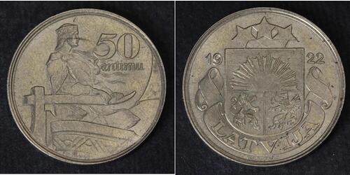 50 Santims Letonia Níquel 