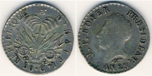 50 Sent Haïti (1804 - ) Argent 