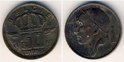 50 Sent Belgium Bronze 