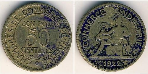 50 Sent Terza Repubblica francese (1870-1940)  Bronzo 