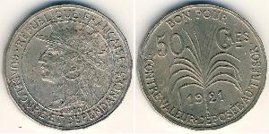 50 Sent Guadalupa (1648 - ) Nichel 