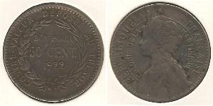 50 Sent Martinica (1635 - ) Níquel/Cobre 