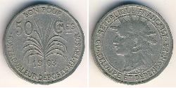 50 Sent Guadalupa (1648 - ) Rame/Nichel 