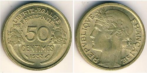 50 Sent 法兰西第三共和国 (1870 - 1940) 黃銅 