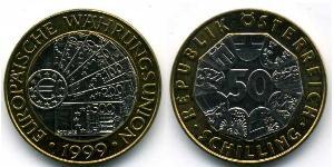 50 Shilling Republic of Austria (1955 - ) Bilame 