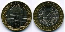 50 Shilling Republic of Austria (1955 - ) Bimetal 