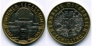50 Shilling Republic of Austria (1955 - ) Bimetal 