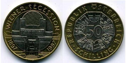 50 Shilling Republic of Austria (1955 - ) Bimetal 