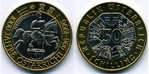 50 Shilling Republic of Austria (1955 - ) Bimetal 