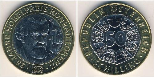 50 Shilling Republic of Austria (1955 - ) Bimetal 