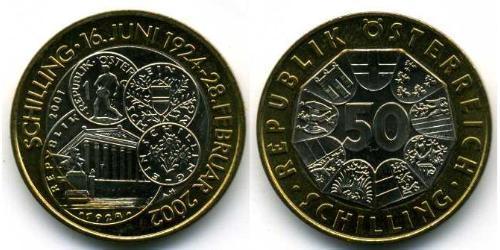 50 Shilling Republik Österreich (1955 - ) Bimetall 