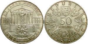 50 Shilling Republic of Austria (1955 - ) Plata 