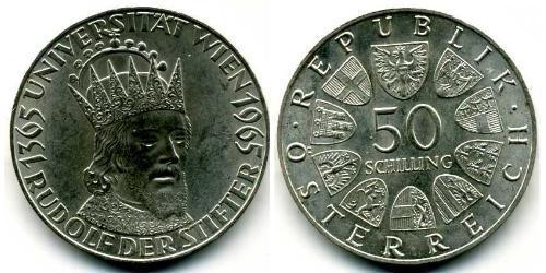 50 Shilling Republic of Austria (1955 - ) Plata 