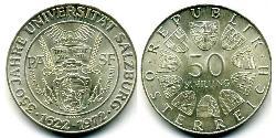 50 Shilling Republic of Austria (1955 - ) Silver 